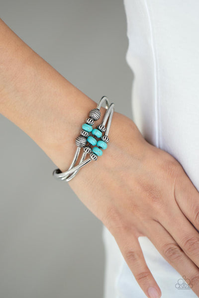 Paparazzi Accessories Road Trip Rebel - Blue Bracelet 