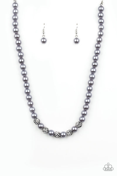 Paparazzi Accessories Posh Boss - Silver Necklace & Earrings 