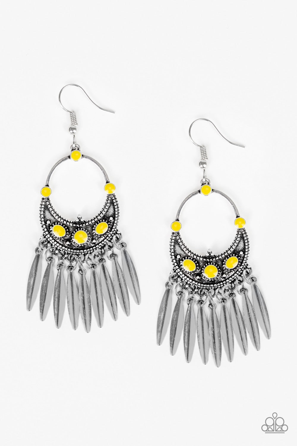 Paparazzi Accessories Cry Me A Riviera Yellow Earrings