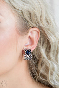 Paparazzi Accessories Glamorously Grand Duchess - Blue Earrings 