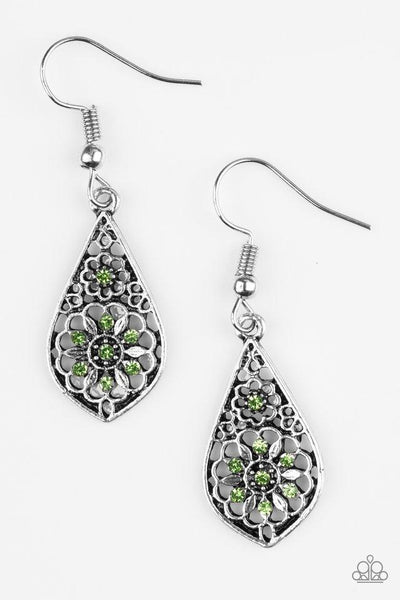 Paparazzi Accessories Spring Sparkle - Green Earrings 