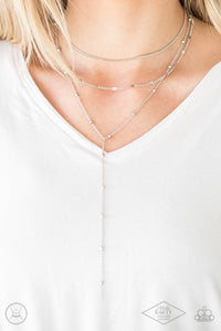 Paparazzi Accessories Think Like A Minimalist - Silver Necklace & Earrings 