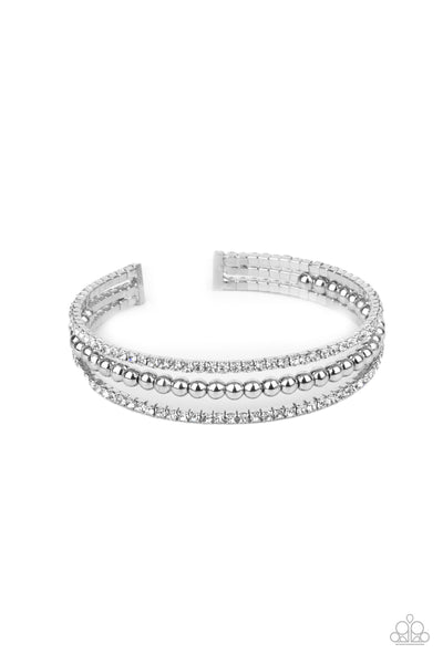 Paparazzi Accessories High-End Eye Candy - White Bracelet