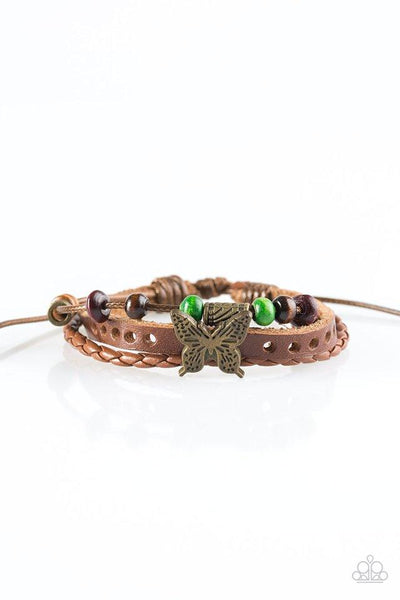 Paparazzi Accessories Brazen Butterfly ~ Green Bracelet