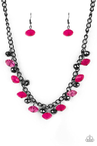 Paparazzi Accessories Runway Rebel - Pink Necklace & Earrings