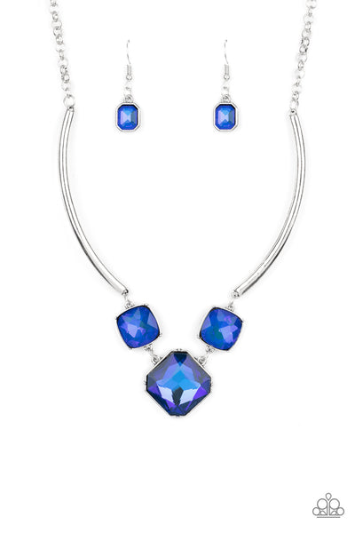 Paparazzi Accessories Divine IRIDESCENCE- Blue Necklace & Earrings