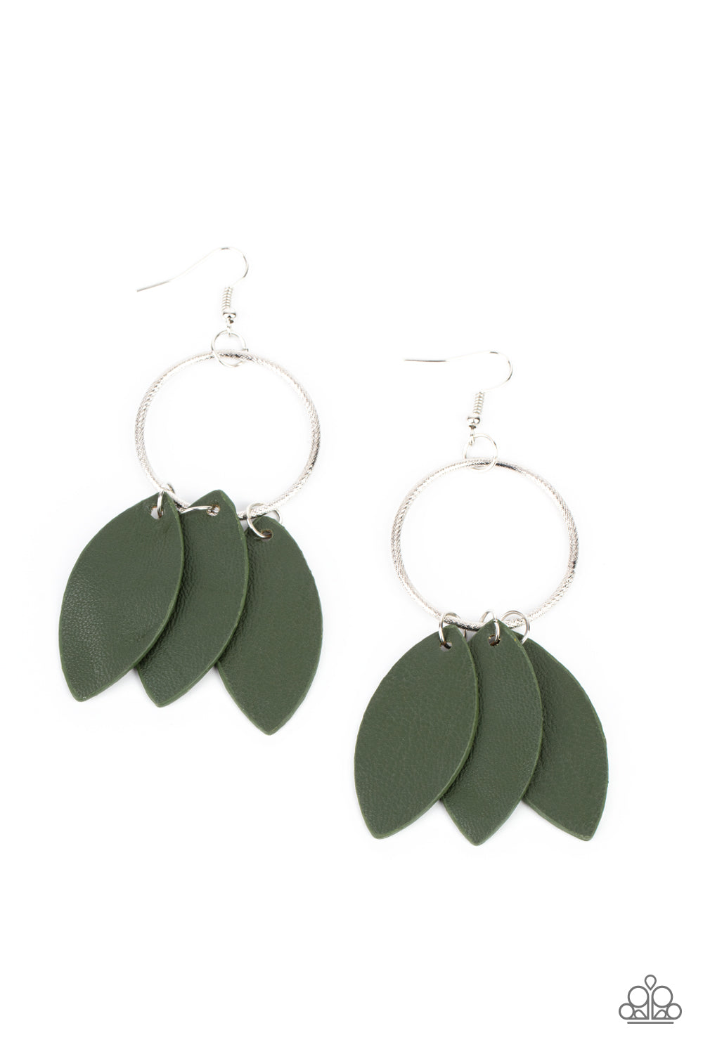 Paparazzi Accessories Leafy Laguna - Green Earrings