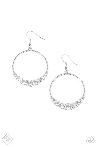 Paparazzi Accessories Self-Made Millionaire White Earrings 