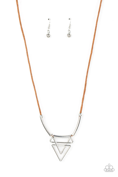 Paparazzi Accessories Tulum Totem - Brown Necklace & Earrings
