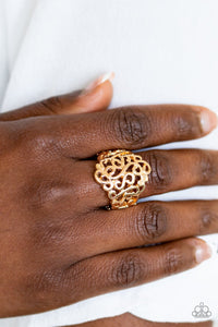 Paparazzi Accessories Dizzy Demure - Gold Ring