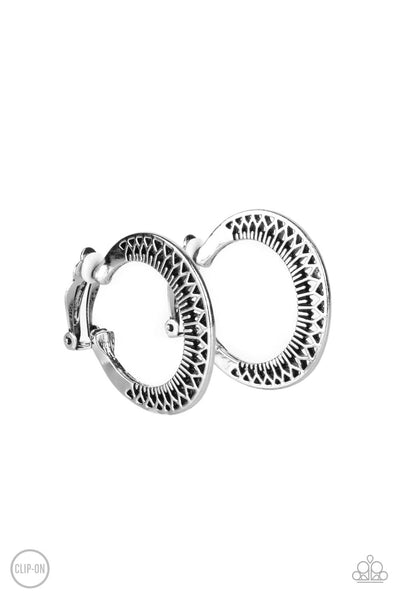 Paparazzi Accessories Moon Child Charisma - Silver Clip - On Earrings